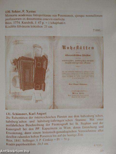 A Pastinszky Antiquarium árverési katalógusa XV.