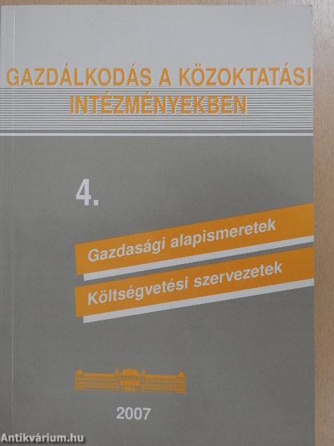 Gazdálkodás a közoktatási intézményekben 4.