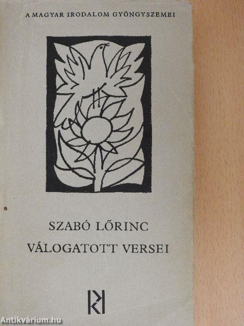 Szabó Lőrinc válogatott versei