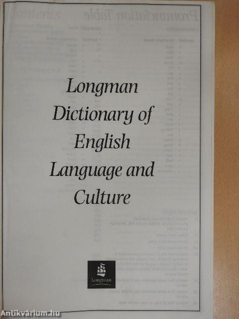 Longman Dictionary of English Language and Culture