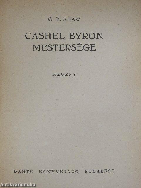 Cashel Byron mestersége