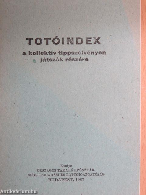 Totóindex a kollektív tippszelvényen játszók részére