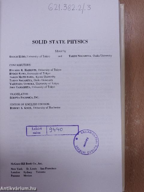 Solid State Physics