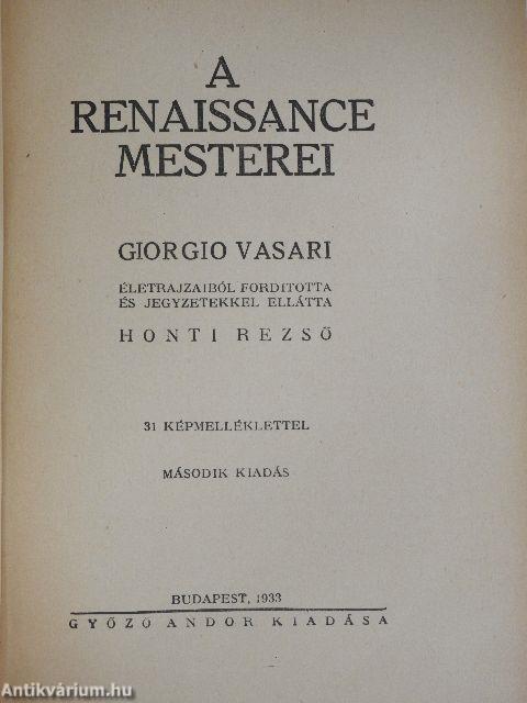 A renaissance mesterei