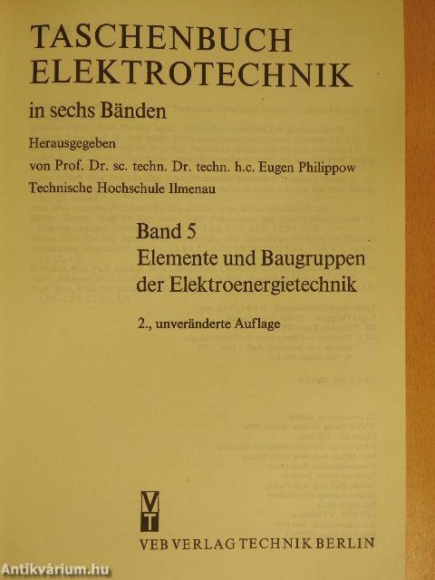 Elemente und Baugruppen der Elektroenergietechnik