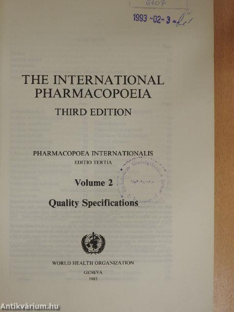 The International Pharmacopoeia 2.