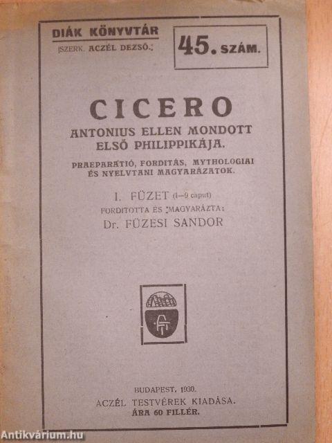 Cicero: Antonius ellen mondott első philippikája I. (töredék)