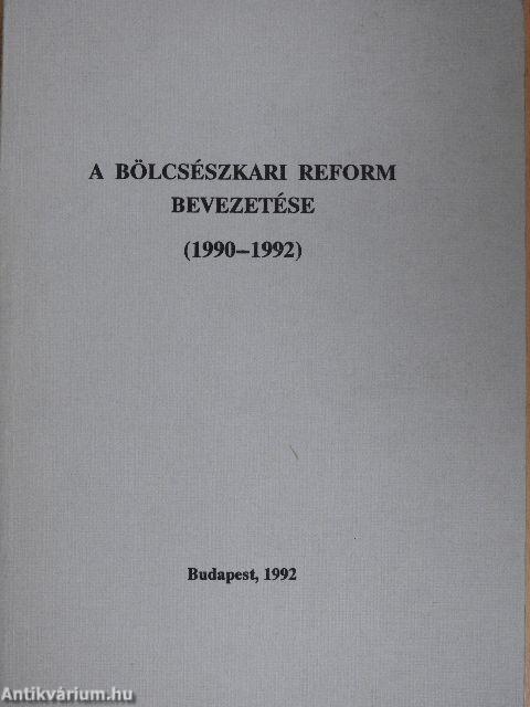 A bölcsészkari reform bevezetése