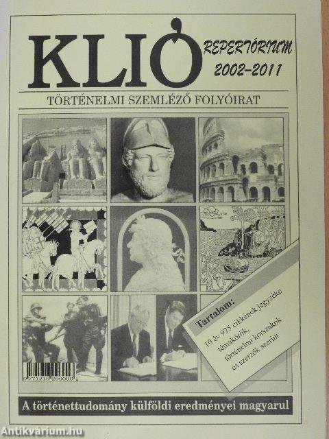 Klió repertórium 2002-2011.