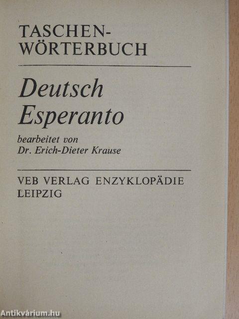 Taschenwörterbuch Deutsch-Esperanto