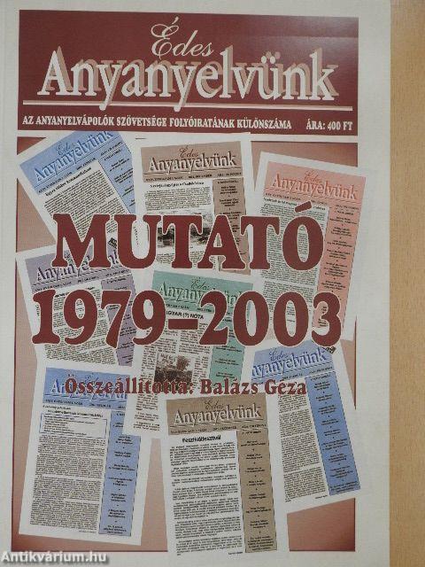 Édes Anyanyelvünk Mutató 1979-2003