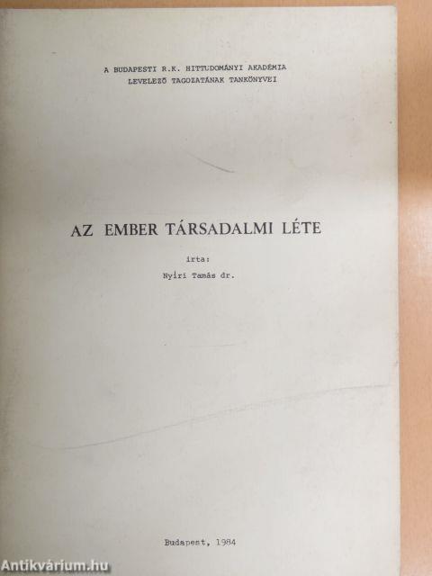 Az ember társadalmi léte