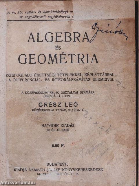 Algebra és geométria 