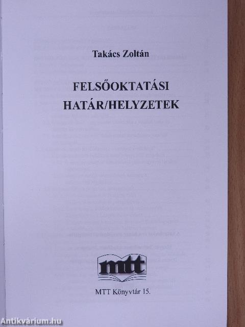 Felsőoktatási határ/helyzetek