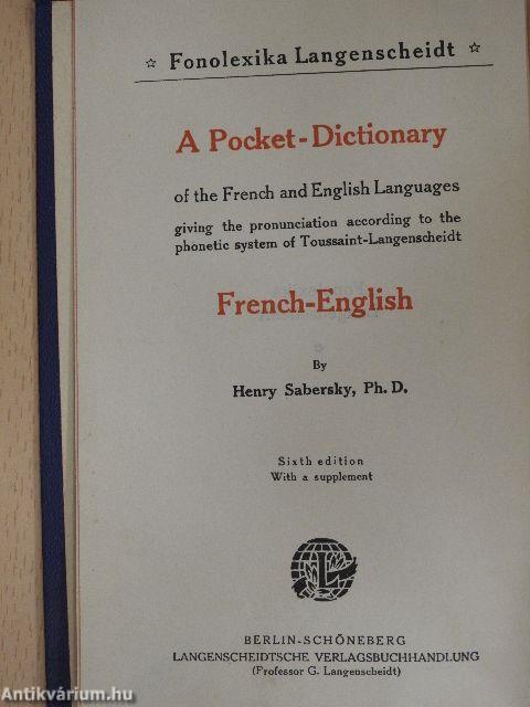 Dictionnaire de Poche - Francais-Anglais