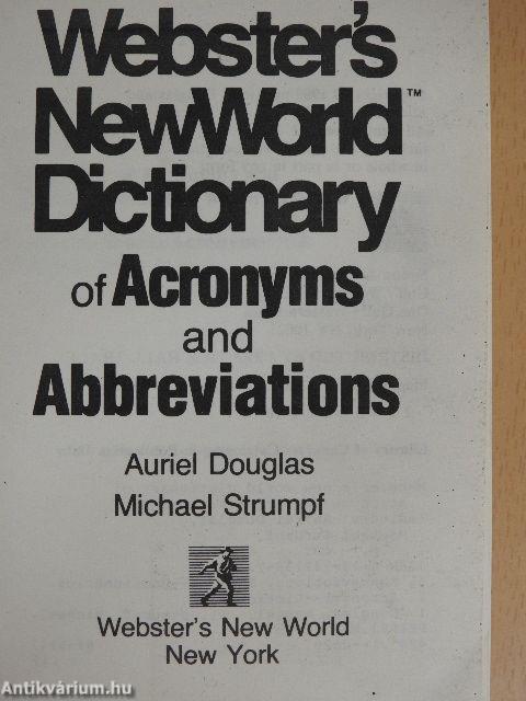 Webster's NewWorld Dictionary of Acronyms and Abbreviations