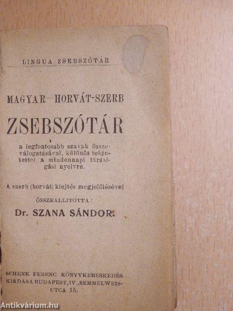 Magyar-horvát-szerb és horvát-szerb-magyar zsebszótár