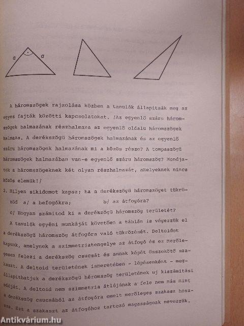 A matematikaoktatás tartalmának és módszerének korszerüsitése IV.