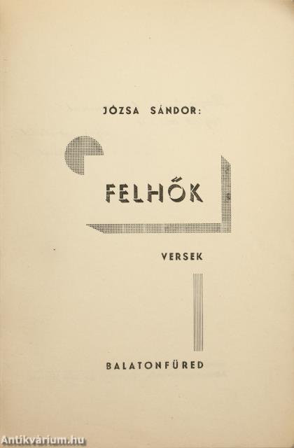 Felhők (dedikált példány)