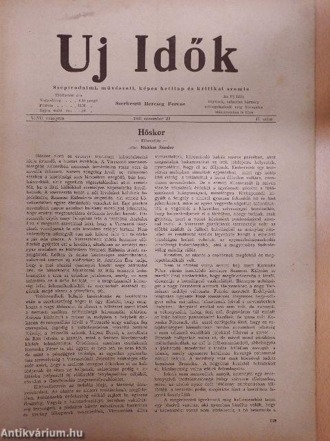 Uj Idők 1941. november 23.