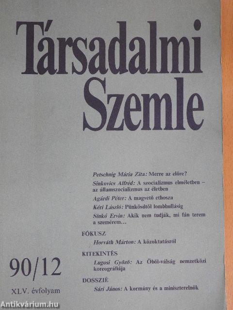 Társadalmi Szemle 1990. december