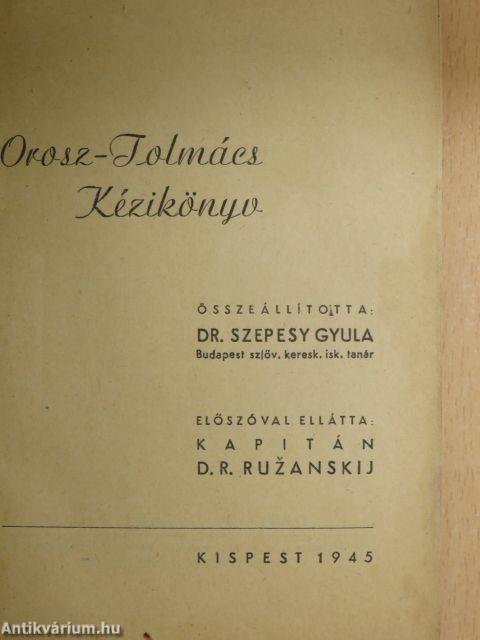 Orosz-tolmács kézikönyv