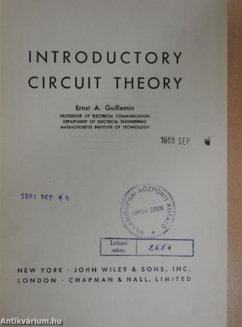 Introductory Circuit Theory