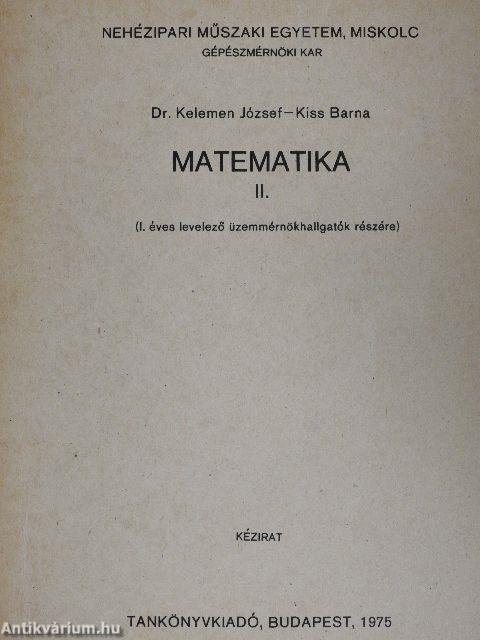 Matematika II.