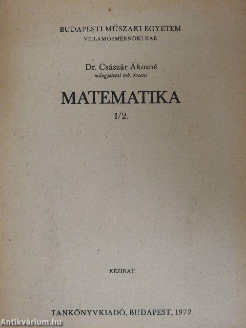 Matematika I/2.