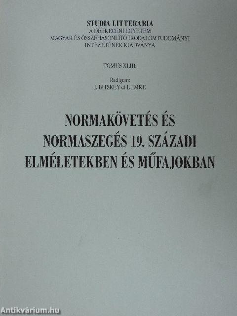 Normakövetés és normaszegés 19. századi elméletekben és műfajokban