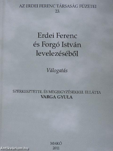 Erdei Ferenc és Forgó István levelezéséből