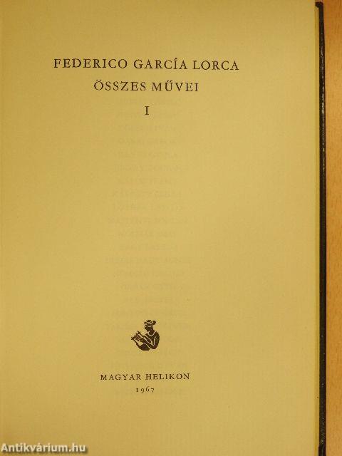 Federico García Lorca összes művei I-II.