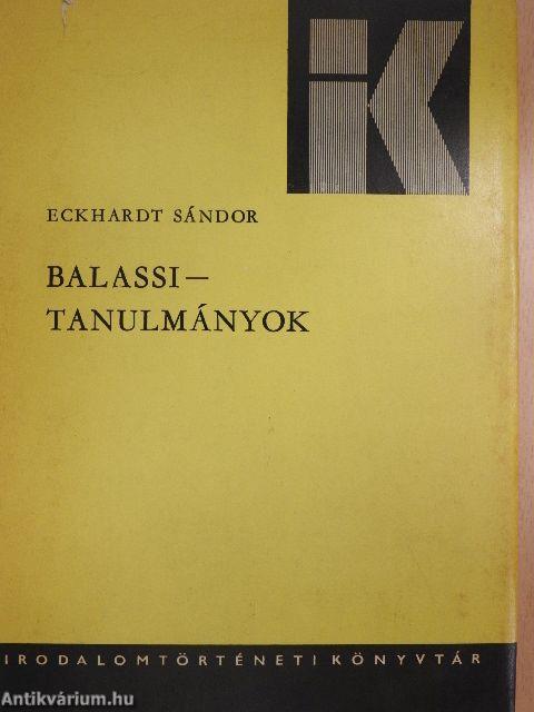 Balassi-tanulmányok