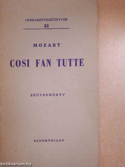 Mozart: Cosi fan tutte