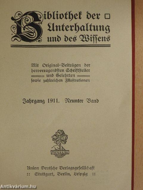 Bibliothek der Unterhaltung und des Wissens 1911/9. (gótbetűs)