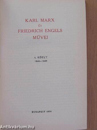 Karl Marx és Friedrich Engels művei 4.