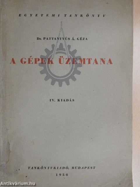A gépek üzemtana