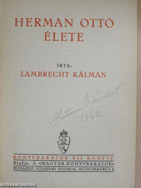Herman Ottó élete