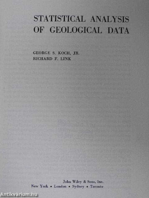 Statistical analysis of geological data