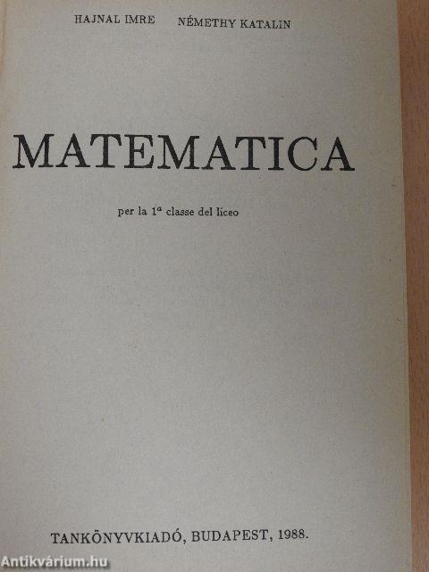 Matematica I.