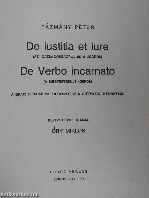 De iustitia et iure/De Verbo incarnato