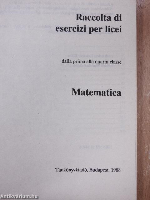 Matematica I-IV