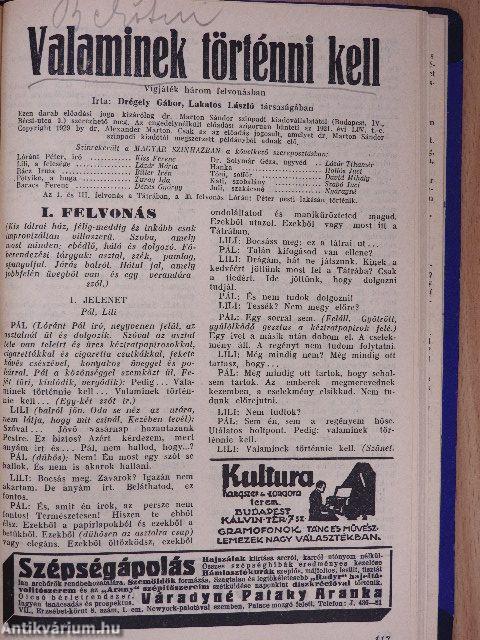 11 színdarab a Szinházi Élet című újság színdarab-mellékleteiből (Egyedi gyűjtemény)