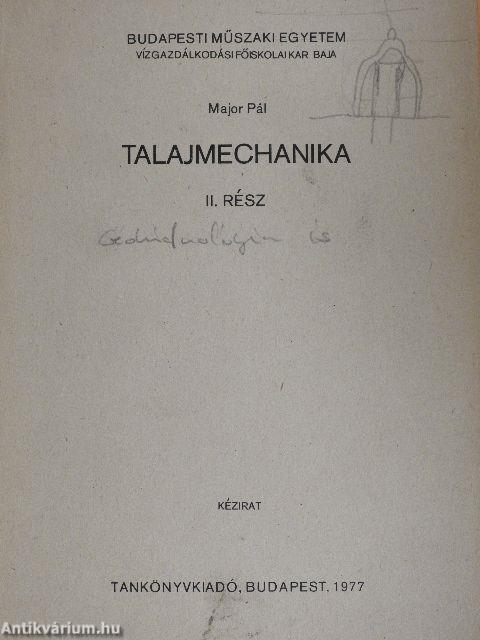 Talajmechanika II.