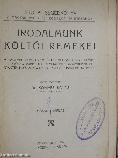 Irodalmunk költői remekei