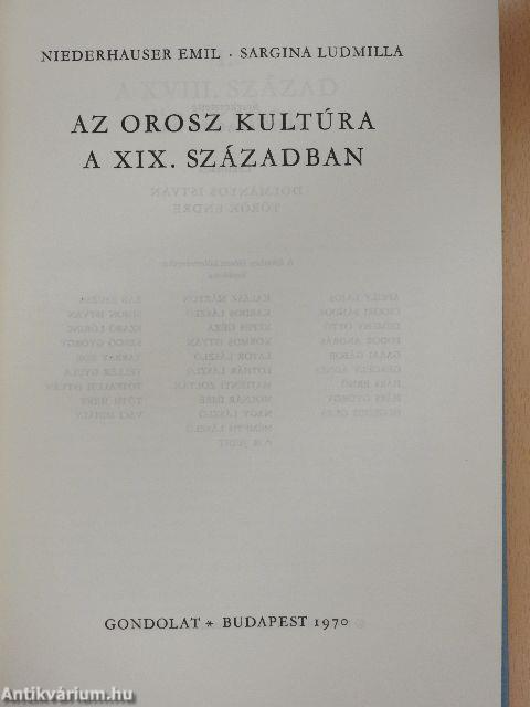 Az orosz kultúra a XIX. században