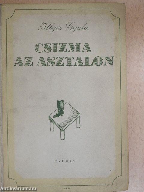 Csizma az asztalon