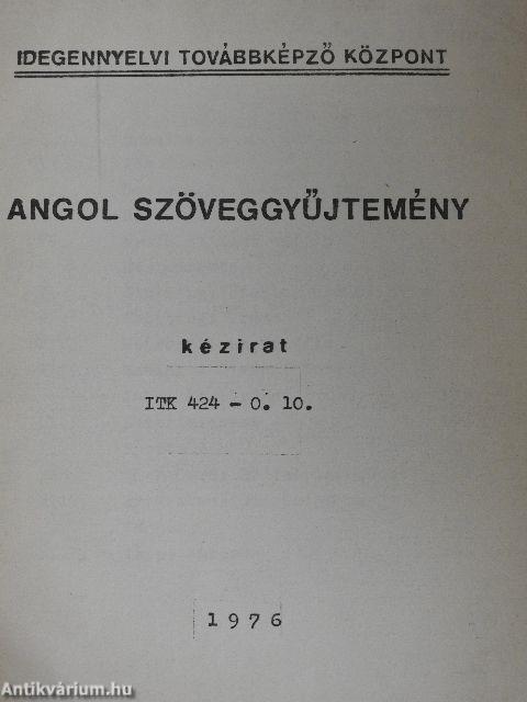 Angol szöveggyűjtemény