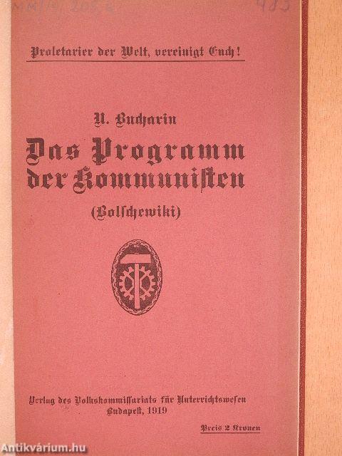 Das Programm der Kommunisten (Bolschewiki)(gótbetűs)