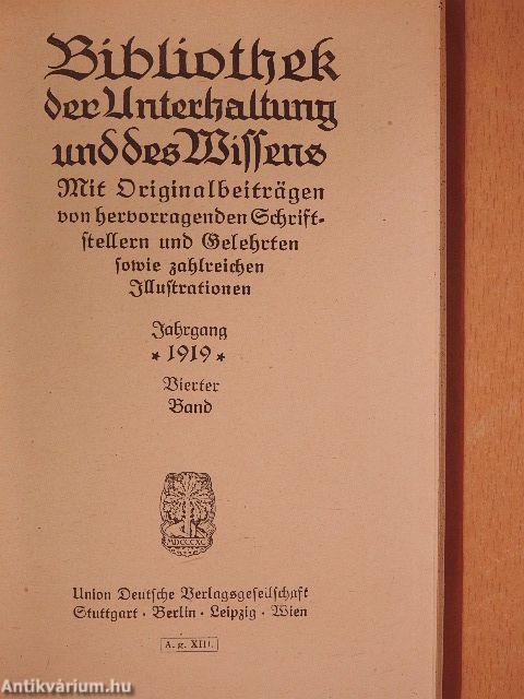 Bibliothek der Unterhaltung und des Wissens 1919/4. (gótbetűs)